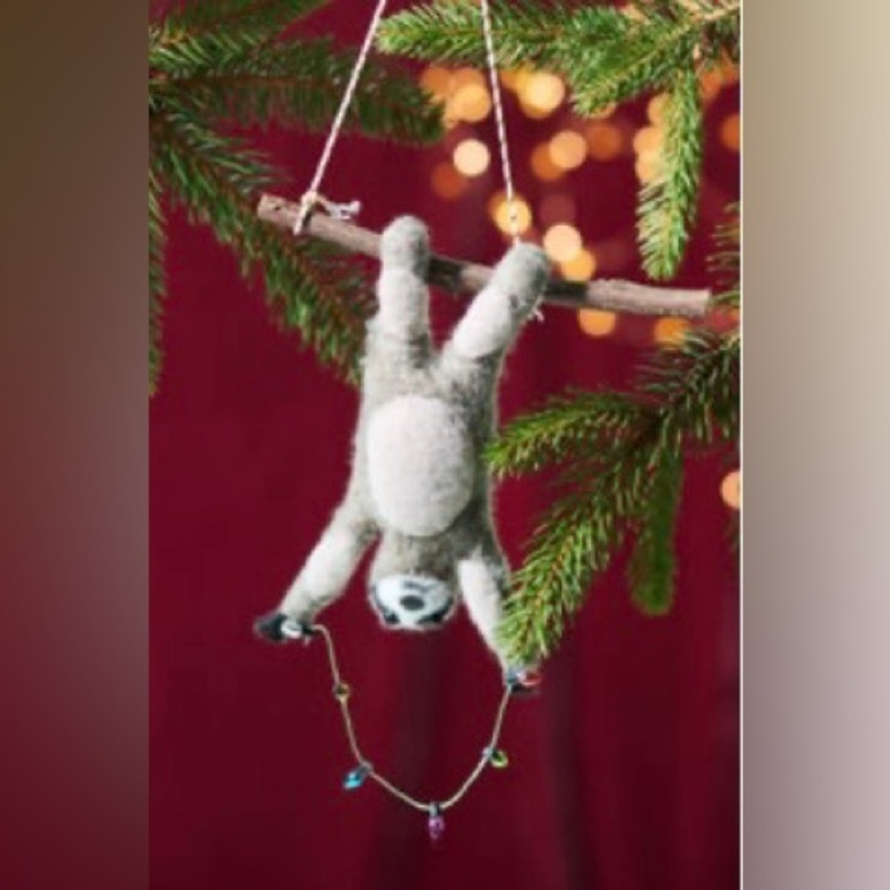 Altar'd State Sloth Ornament with Colorful Lights